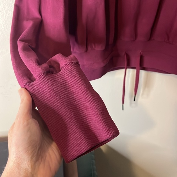 Sweaty Betty Melody Luxe Fleece Pullover Amaranth Pink Sz 10 Sweatshirt - Picture 5 of 10